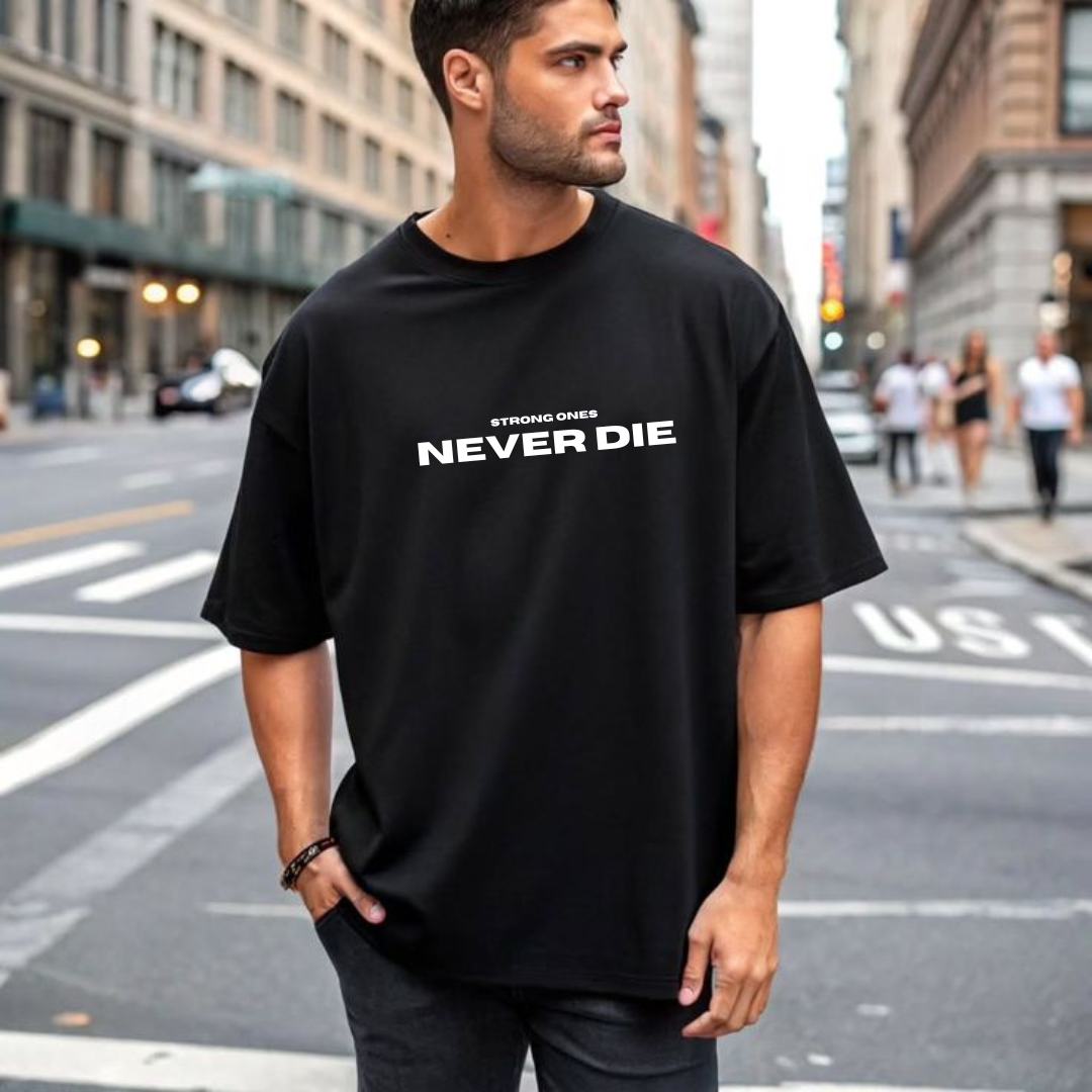 NEVER DIE black premium T-shirt
