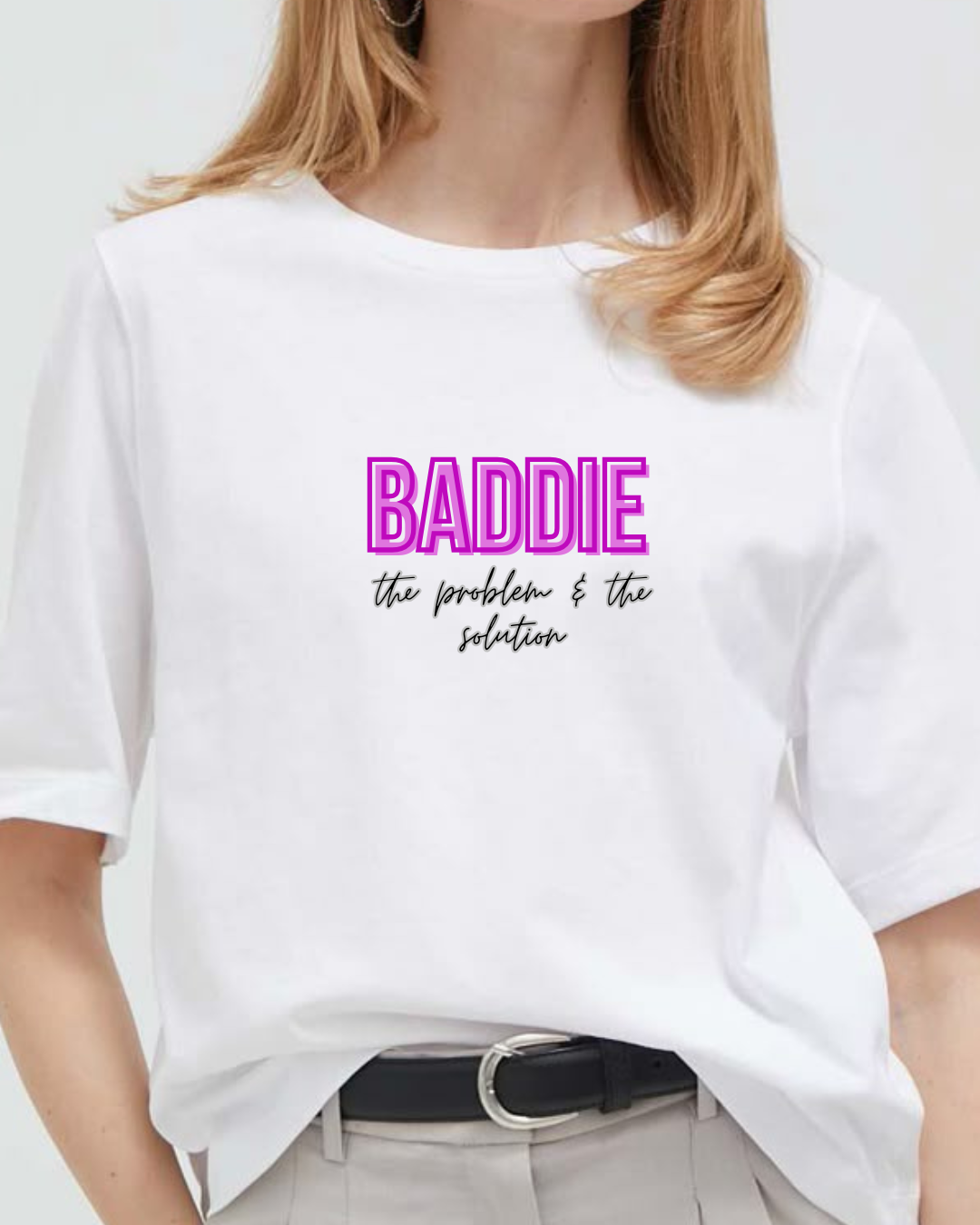 Baddie Oversize Tshirt white Women