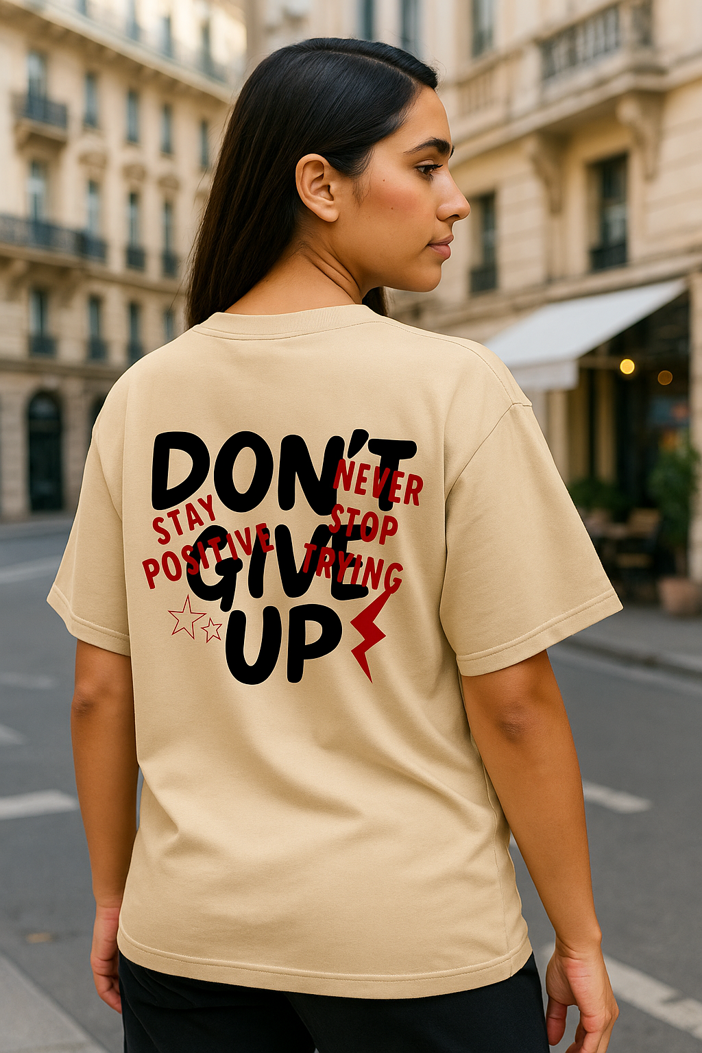 Don't give up Premium Oversized tshirt (Unisex)