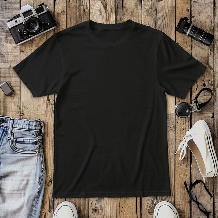 Classic regular black tshirt for female