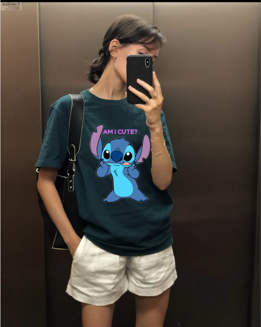 Cute dark green Regular Tshirt Women
