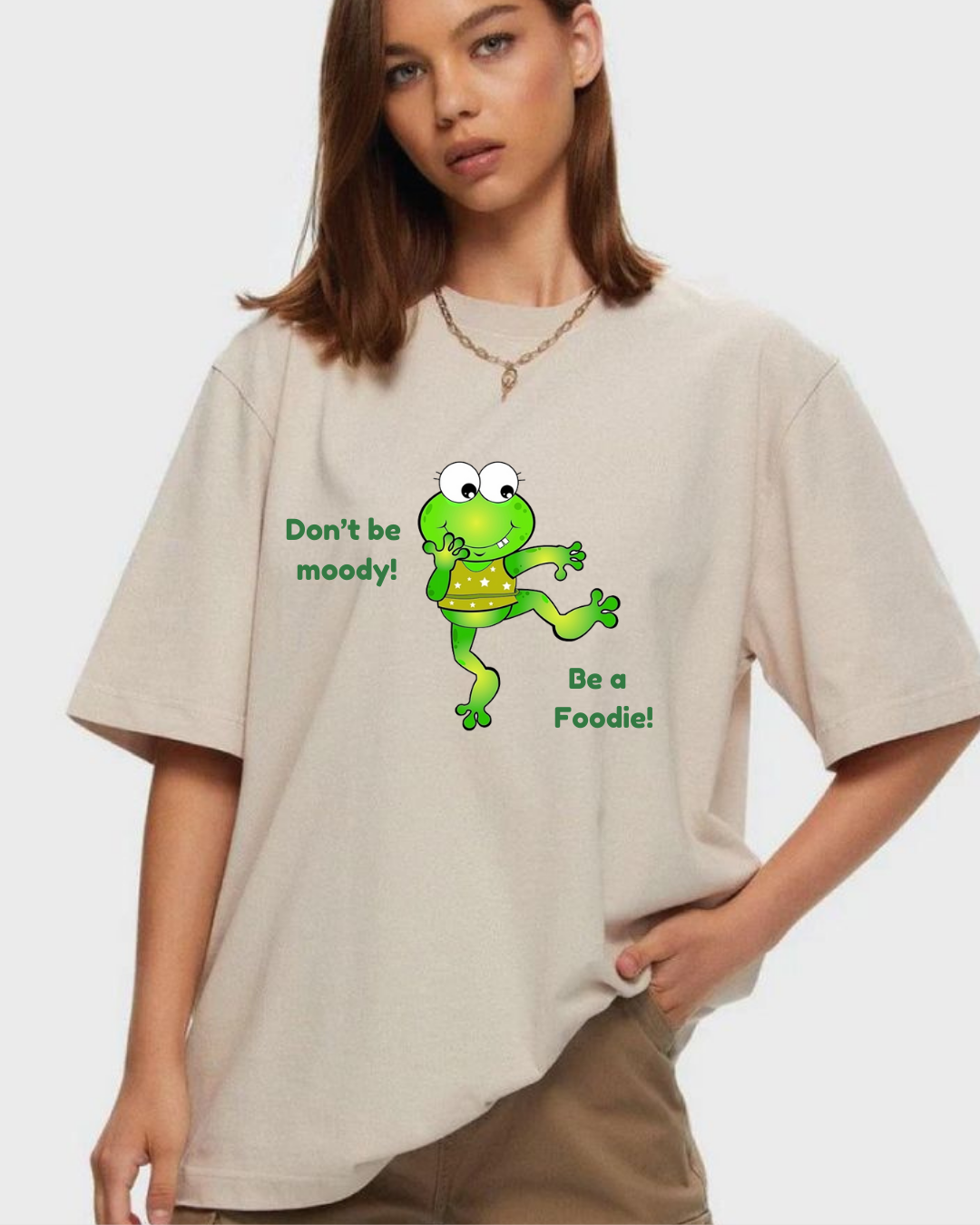 Oversize Beige premium Tshirt Women