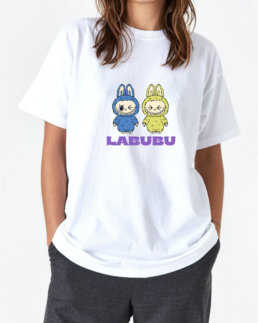 Labubu White Women Oversize Tshirt