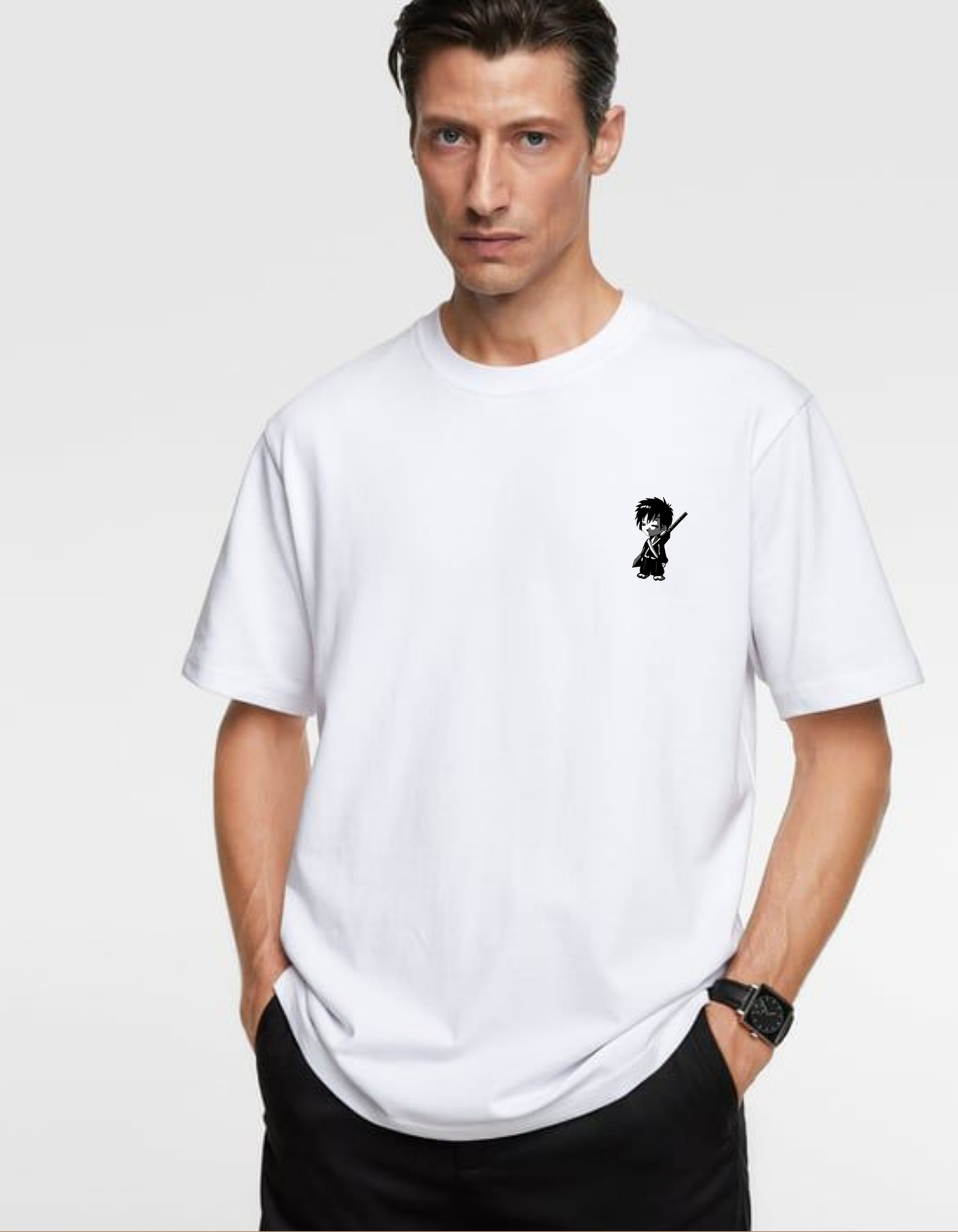 Black and red Samurai Oversized Tshirt