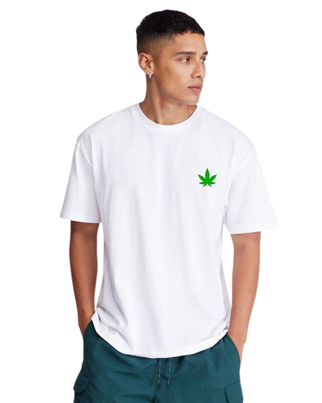 High on life White Oversize Tshirt men
