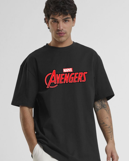 Marvel Avengers Oversized Black Tshirt Men