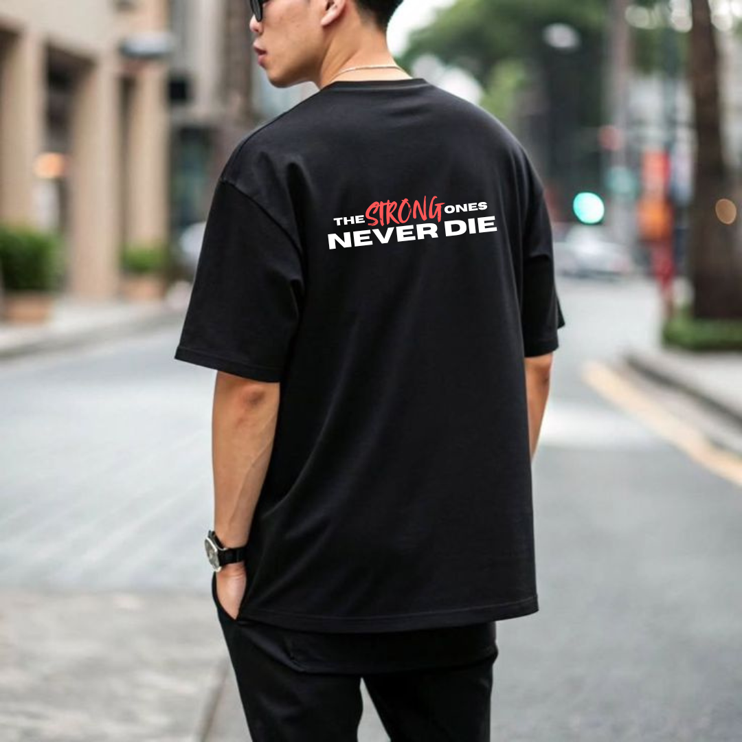 NEVER DIE black premium T-shirt