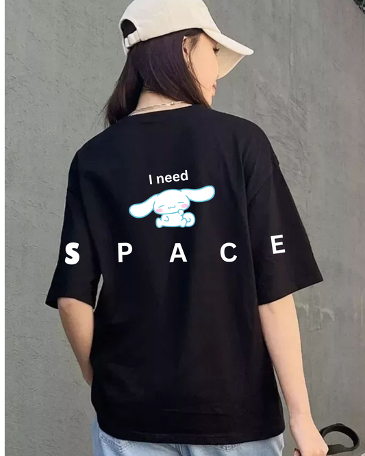 Need space Women Oversize T shirt Black