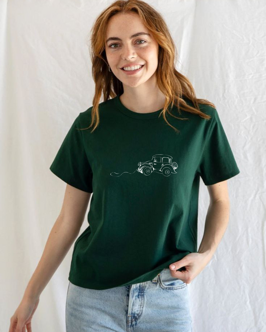 Vintage dark green tshirt for women