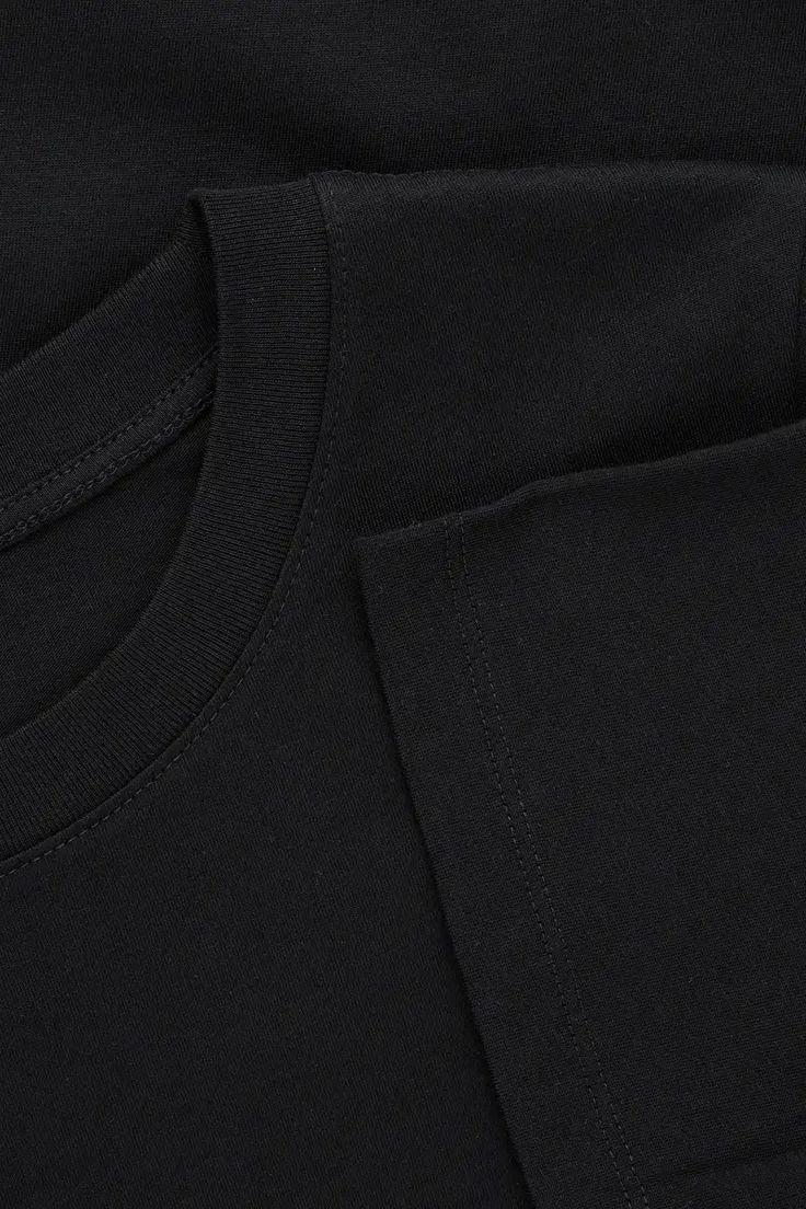 Summer cotton Regular black tshirt men