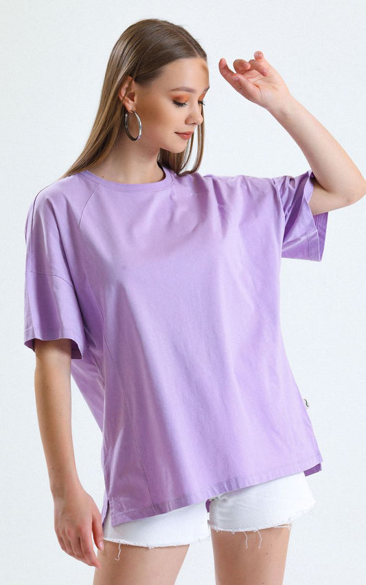 Lavender oversized plain tshirt