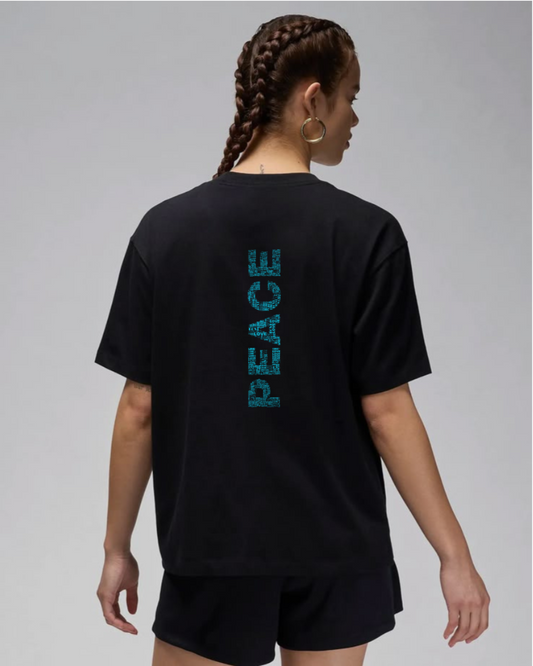Peace premium black tshirt women