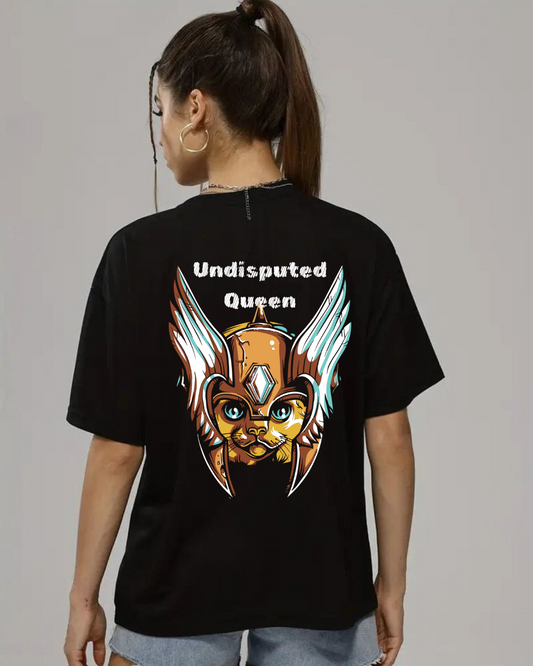 Undisputed Queen Black round neck Tshirt