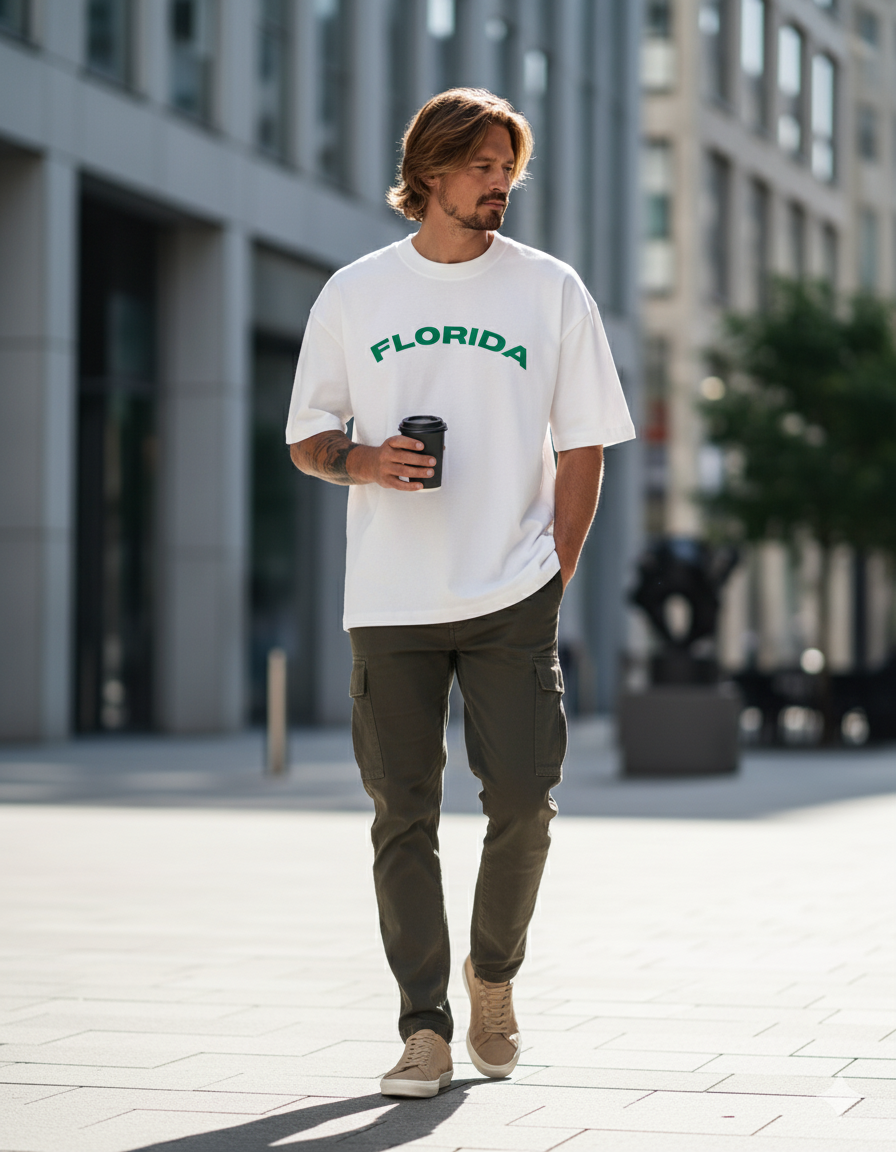 Florida Men's Oversized round neck T-shirt