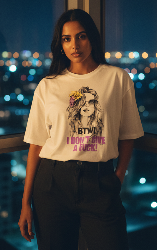 savage qoute Women Oversize White Tshirt