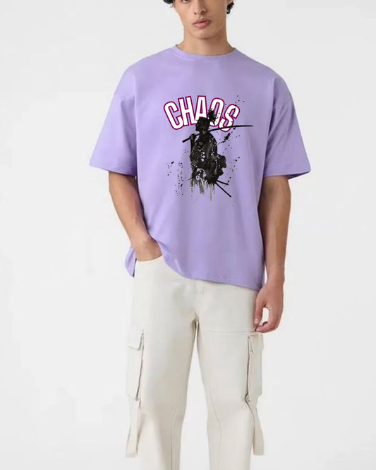 Chaos Samurai Oversized T-Shirt – Lavender