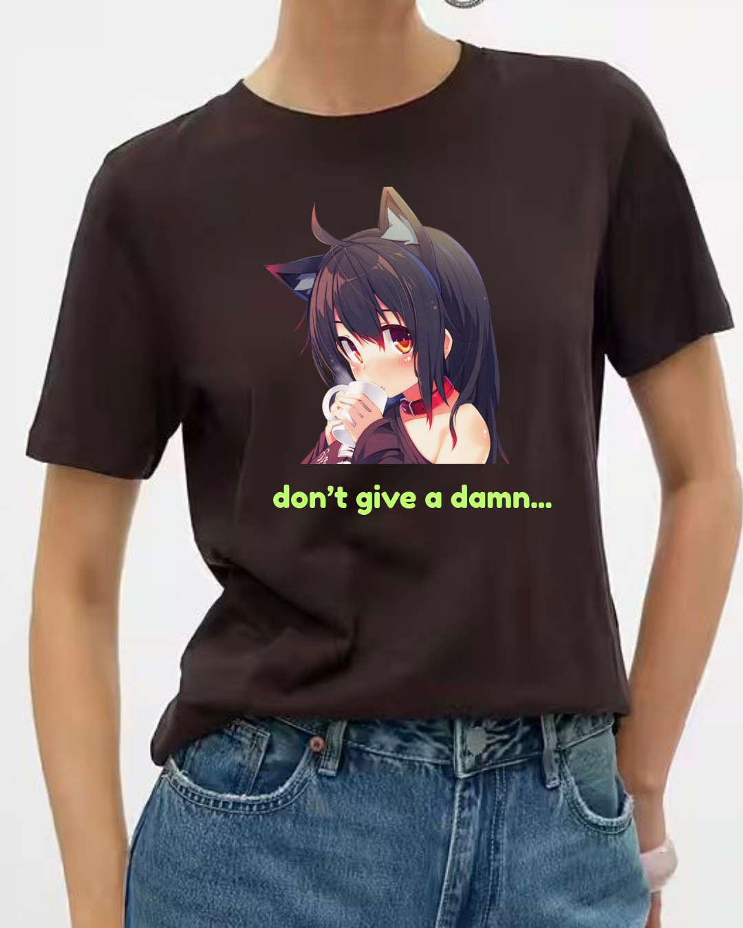Don't give a damn oversized tshirt for women