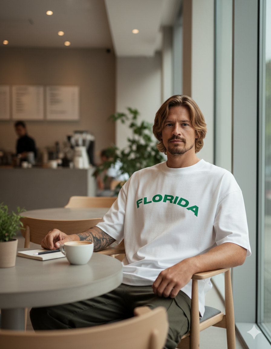 Florida Men's Oversized round neck T-shirt